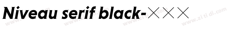 Niveau serif black字体转换